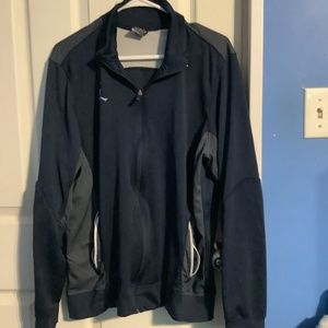 Men’s DRI-FIT Blue and Gray Zippered Sweater/Jacket  Size L